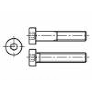 Šroub M5x30 0,8 Hlava: válcová imbus HEX 3mm ocel zinek