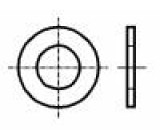 Podložka kulatá M10 D=20mm h=2mm ocel Povlak: zinek DIN:125A