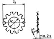 Podložka s vnějším zoubkováním M10 D=18mm h=0,9mm ocel