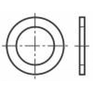 Washer round M12 D=15.5mm fiber DIN:7603A BN:449