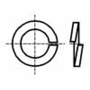 Podložka pérová M2,5 D=5,1mm h=0,6mm nerezová ocel A2 BN:672