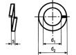 Podložka pérová M2,5 D=5,1mm h=0,6mm ocel Povlak: zinek