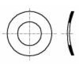 Podložka pérová, vypouklá M2,5 D=5,5mm h=0,55mm pružná ocel