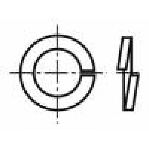 Podložka pérová M3 D=5,6mm h=1mm kyselinovzdorná ocel A4