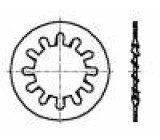 Podložka s vnitřním zoubkováním M3 D=6mm h=0,4mm ocel BN:790