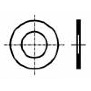 Podložka kulatá M3 D=6mm h=0,1mm ocel DIN:988 BN:1976