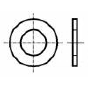 Podložka kulatá M4 D=9mm h=0,8mm plast DIN:125A BN:1074