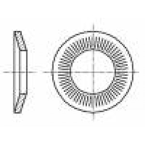 Podložka kónická M4 D=10mm h=1,4mm nerezová ocel A2 BN:2332