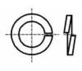 Podložka pérová M4 D=7,6mm h=0,9mm nerezová ocel A2 DIN:127B