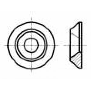 Podložka speciální M5 D=16mm h=2,8mm ocel Povlak: zinek