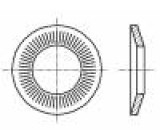 Podložka kónická M5 D=12mm h=1,8mm pružná ocel Povlak: zinek