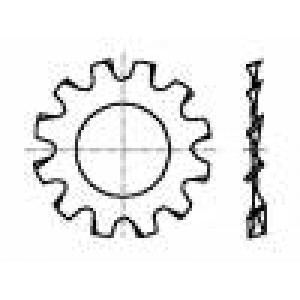 Podložka s vnějším zoubkováním M8 D=15mm h=0,8mm ocel BN:789