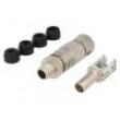 Zástrčka M12 PIN:4 vidlice kód D-Ethernet Řada: preLink