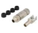 Zástrčka M12 PIN:4 vidlice kód D-Ethernet Řada: preLink