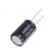 Kondenzátor elektrolytický THT 1mF 50VDC Ø16x25mm ±20% 2000h