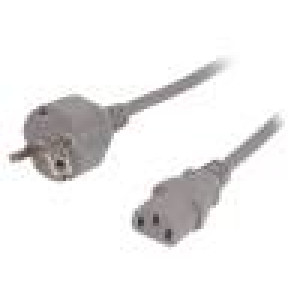 Kabel 3x0,75mm2 CEE 7/7 (E/F) vidlice,IEC C13 zásuvka PVC