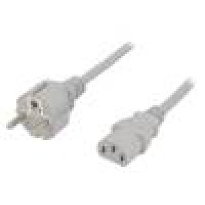 Kabel 3x1mm2 CEE 7/7 (E/F) vidlice,IEC C13 zásuvka PVC 3m