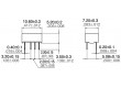 AGQ20012 Relé elektromagnetické DPDT Ucívky:12VDC 2A/30VAC max125VAC