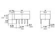 TQ2-12V Relé elektromagnetické DPDT Ucívky:12VDC 0,5A/125VAC 1028Ω