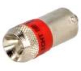 Žárovka LED Barva: červená Patice: BA9S 24VAC 24VDC