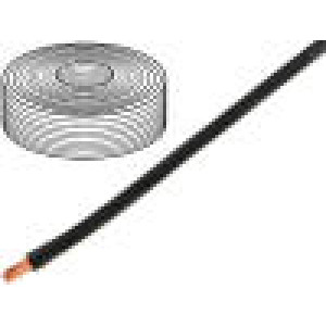 Vodič licna Cu 1x4mm2 silikon černá 250V -60÷180°C 25m