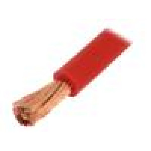 Vodič Silistrom® licna OFC 1x10mm2 silikon červená 1,5kV 75A