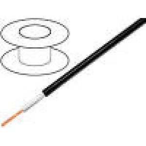 Vodič licna OFC 1x1mm2 PVC černá 49V -15÷70°C 100m Třída:6