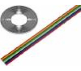 Vodič: plochý kabel licna Cu 8x0,12mm2 nestíněný PVC 300V 50m