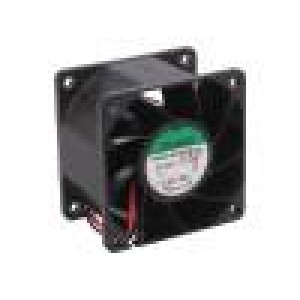 Ventilátor: DC axiální 24VDC 60x60x38mm 70,5m3/h 47dBA 24AWG