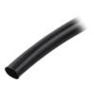 PVC125-6-BK-10 Elektroizolační trubička Mat: PVC černá -20÷125°C Øvnitř: 6mm