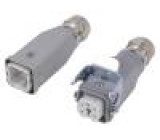 Konektor hranatý vidlice + zásuvka C146 PIN:5 4+PE na kabel