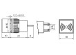 Přepínač bzučák Výv: pájecí Otv: Ø16mm Těleso: černá IP40 24VDC