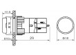 Přepínač otočný 2 polohy SPDT 3A/220VAC 2A/24VDC -20÷55°C