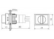 Přepínač otočný 2 polohy SPDT 3A/220VAC 2A/24VDC -20÷55°C