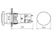 Přepínač tlačítkový 2 polohy SPDT 3A/250VAC 2A/24VDC zelená