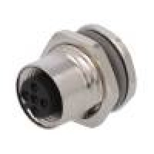 Zásuvka M12 PIN:5 zásuvka do panelu pájení IP67 -40÷85°C