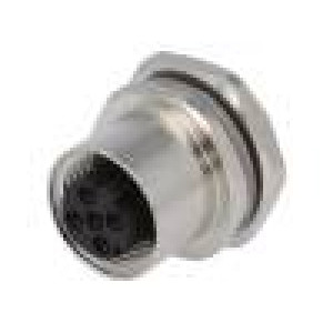 Zásuvka M12 PIN:4 zásuvka do panelu pájení IP67 -40÷85°C