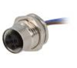 Zásuvka M12 PIN:3 zásuvka do panelu vodiče IP67 -40÷85°C