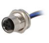 Zásuvka M12 PIN:5 zásuvka do panelu vodiče IP67 -40÷85°C