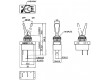 Přepínač páčkový 2 polohy SPST OFF-ON 6A/250VAC Otv: Ø12,2mm