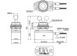 Přepínač páčkový 2 polohy SPST OFF-ON 3A/250VAC Otv: Ø12,2mm