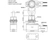 Přepínač páčkový 2 polohy SPST OFF-ON 3A/250VAC Otv: Ø12,2mm
