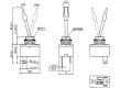 Přepínač páčkový 1-polohové SPST OFF-(ON) 10A/12VDC Polohy:2