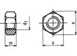 Matice šestihranná M1,6 0,35 ocel Povlak: zinek H: 1,3mm 3,2mm
