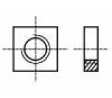 Matice čtvercová M3 0,5 ocel Povlak: zinek BN 145 DIN 562