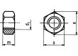 Matice šestihranná M3 0,5 polyamid H: 2,4mm 5,5mm DIN 555