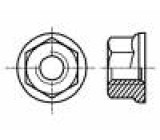Matice s límcem šestihranná M4 0,7 ocel Povlak: zinek 7mm