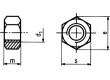 Matice šestihranná M6 1 polyamid H: 4,6mm 10mm DIN 555