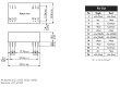 TEM3-0522N Převodník: DC/DC 3W Uvst:4,5÷5,5V Uvýst:12VDC Uvýst2:-12VDC