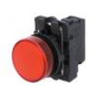 Kontrolka 22mm Podsv: ZBVB plochá IP66 Barva: červená 24VAC
